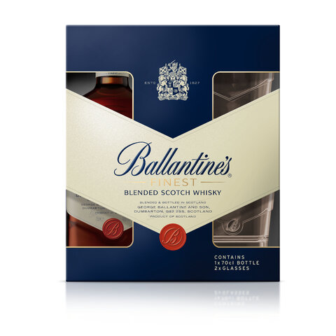 Ballantines 40% 0,7l + 2x sklo