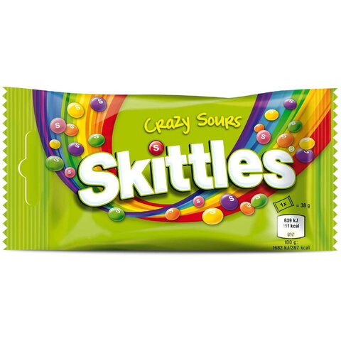 Skittles Crazy Sours 38g (14ks/bal)