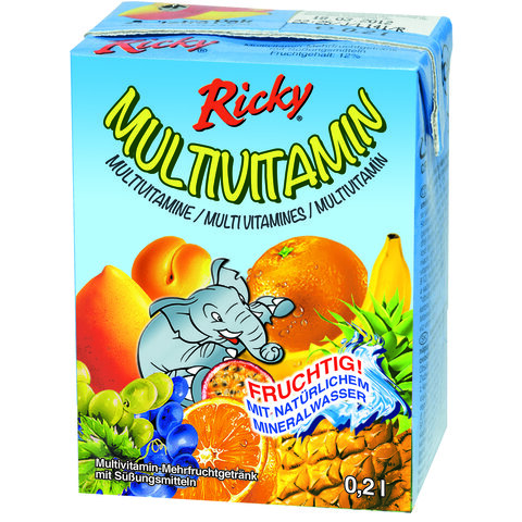 Ricky Multivitamin 12% krabička brčko 0,2l
