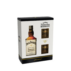 Jack Daniels Honey 35% 0,7l Dárková Kazeta + 2x Sklo